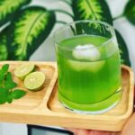 Mint and lemon syrup drink